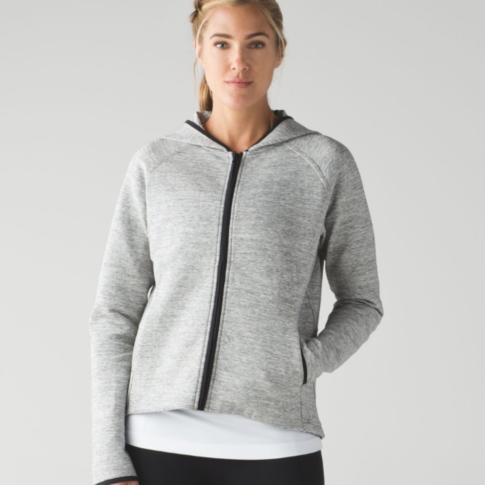 lululemon City Bound Hoodie in Heathered Space Dyed Medium Grey